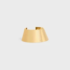 Formes Abstraites Pyramid Cuff in Brass with Gold Finish