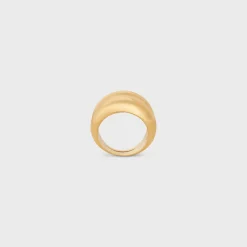 Formes Abstraites Ring in Brass with Gold Finish