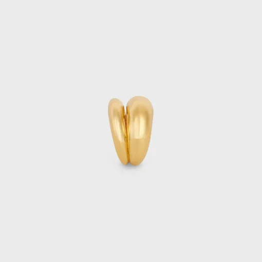 Formes Abstraites Ring in Brass with Gold Finish