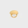 Formes Abstraites Sphere Ring in Brass with Gold Finish