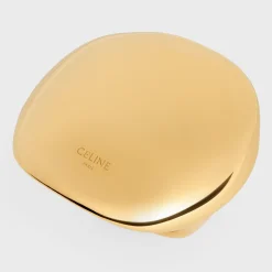 Formes Abstraites Sphere Ring in Brass with Gold Finish