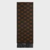 fringed scarf in monogram cashmere