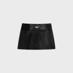 gourmette mini skirt in soft lambskin