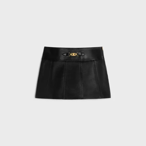 gourmette mini skirt in soft lambskin