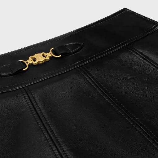 gourmette mini skirt in soft lambskin