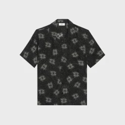 hawaiian shirt in printed crepe de chine