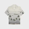hawaiian shirt in printed viscose