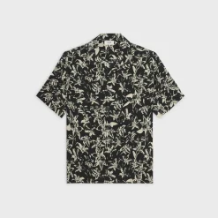 hawaiian shirt in printed viscose