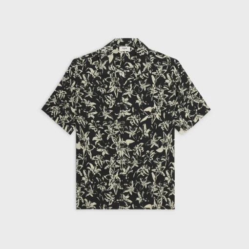 hawaiian shirt in printed viscose