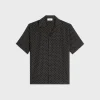 hawaiian shirt in printed viscose