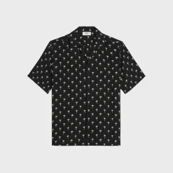 hawaiian shirt in printed viscose