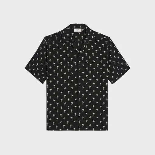 hawaiian shirt in printed viscose