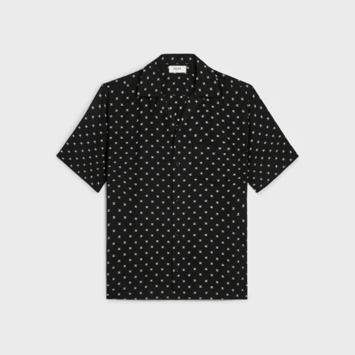 hawaiian shirt in printed viscose