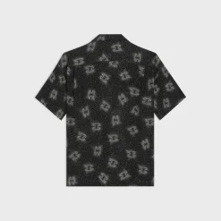 hawaiian shirt in printed crepe de chine