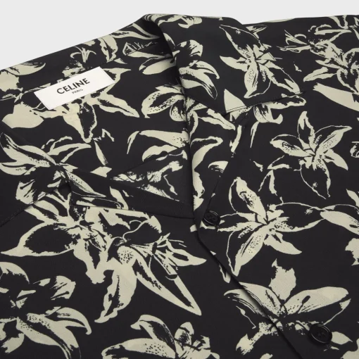 hawaiian shirt in printed viscose