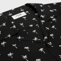 hawaiian shirt in printed viscose