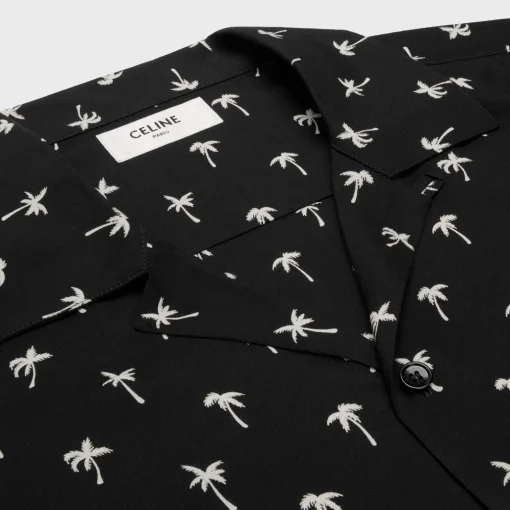 hawaiian shirt in printed viscose