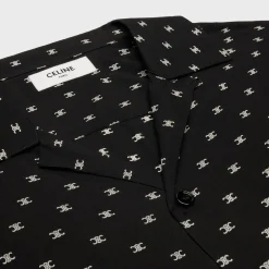 hawaiian shirt in printed viscose