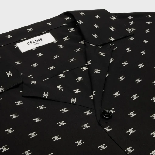 hawaiian shirt in printed viscose