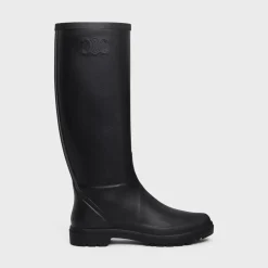 HIGH CELINE RAIN BOOTS in Natural Rubber