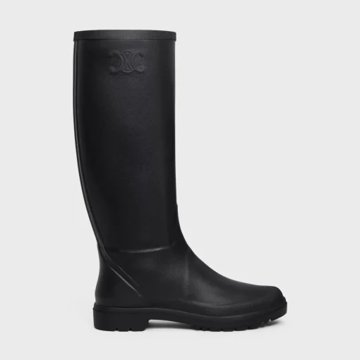 HIGH CELINE RAIN BOOTS in Natural Rubber