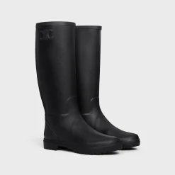 HIGH CELINE RAIN BOOTS in Natural Rubber