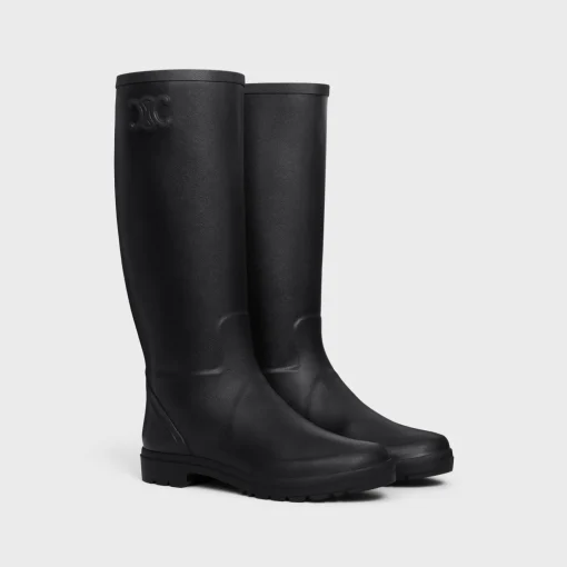 HIGH CELINE RAIN BOOTS in Natural Rubber