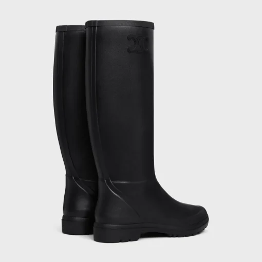 HIGH CELINE RAIN BOOTS in Natural Rubber