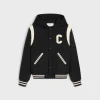 hooded teddy jacket in cashmere wool