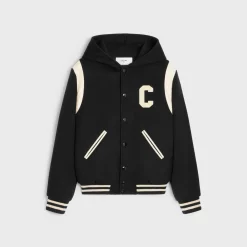 hooded teddy jacket in cashmere wool