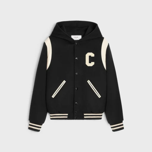 hooded teddy jacket in cashmere wool