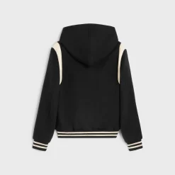 hooded teddy jacket in cashmere wool