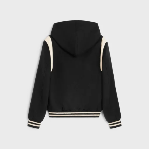 hooded teddy jacket in cashmere wool