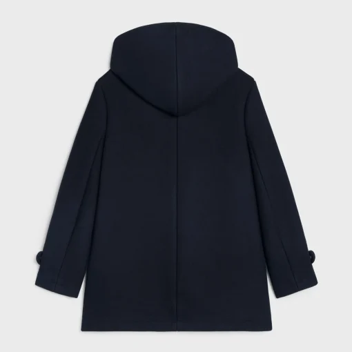 hooded Triomphe coat in wool felt