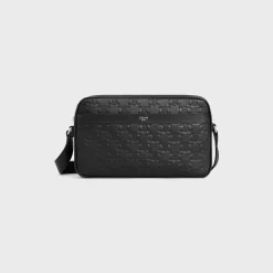 Horizontal Messenger Triomphe A.O.Calf W/Triom. Emb BLACK