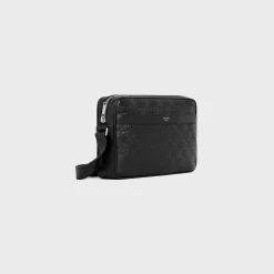 Horizontal Messenger Triomphe A.O.Calf W/Triom. Emb BLACK
