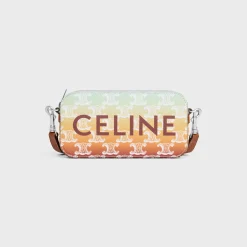 Horizontal pouch in TRIOMPHE CANVAS SUNSET WITH CELINE PRINT