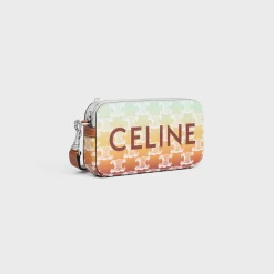 Horizontal pouch in TRIOMPHE CANVAS SUNSET WITH CELINE PRINT