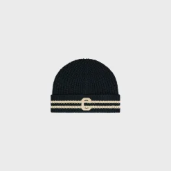 initial beanie in cotton