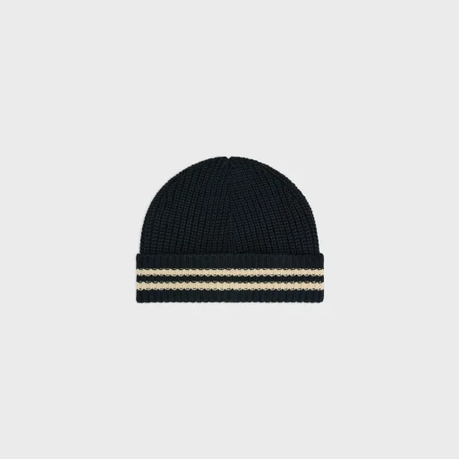 initial beanie in cotton