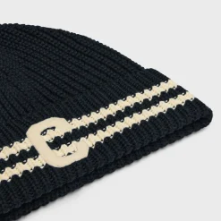 initial beanie in cotton