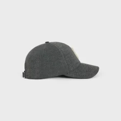 Initial cap in vintage black denim