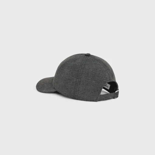 Initial cap in vintage black denim