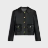 jacket with Claudine collar in soft lambskin