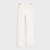 Jane flared jeans in optic white wash denim