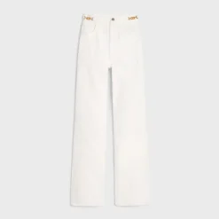 Jane flared jeans in optic white wash denim