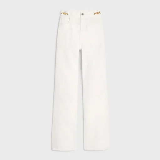 Jane flared jeans in optic white wash denim