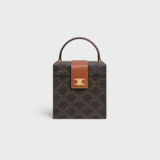 JEWELRY BOX IN TRIOMPHE CANVAS AND CALFSKIN