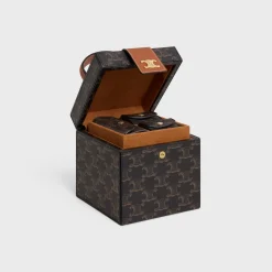JEWELRY BOX IN TRIOMPHE CANVAS AND CALFSKIN