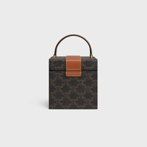 JEWELRY BOX IN TRIOMPHE CANVAS AND CALFSKIN